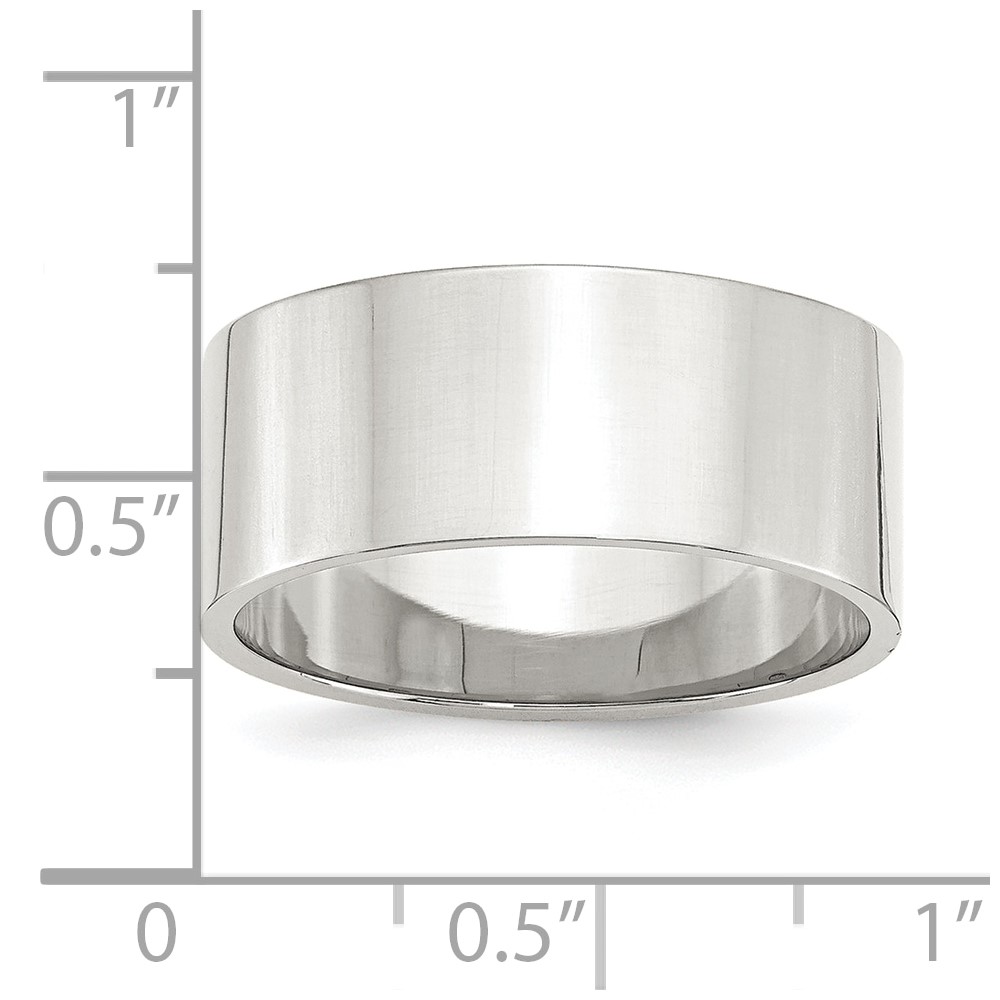 Sterling Silver 9mm Lightweight Flat Size 13 Band (QWFB090-13)