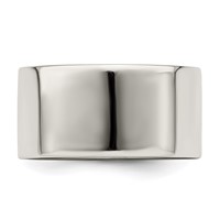 Sterling Silver 10mm Lightweight Flat Band view 4