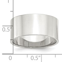 Sterling Silver 10mm Lightweight Flat Band view 3