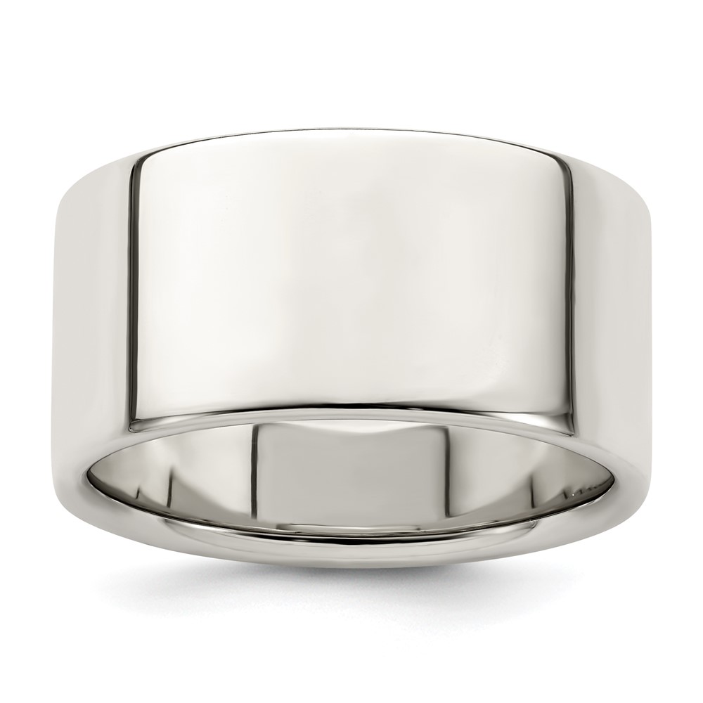 Sterling Silver 10mm Lightweight Flat Size 10 Band (QWFB100-10)