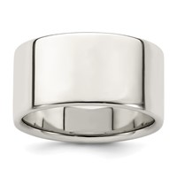 Sterling Silver 10mm Lightweight Flat Band view 1