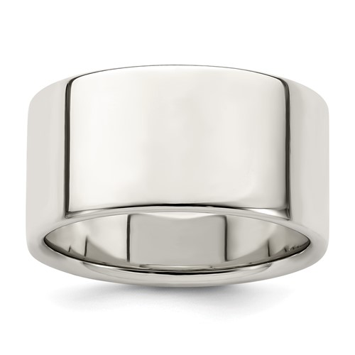 Sterling Silver 10mm Lightweight Flat Band, Size 4