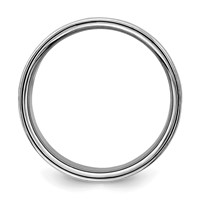 Sterling Silver Rhodium-plated 10mm Flat Band view 2