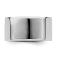 Sterling Silver Rhodium-plated 10mm Flat Band view 3
