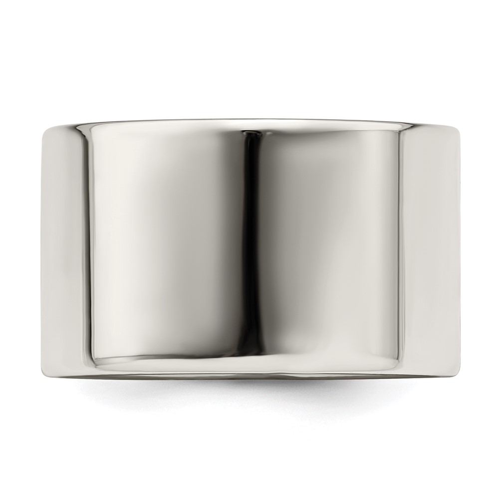 Sterling Silver 12mm Lightweight Flat Size 8 Band (QWFB120-8)