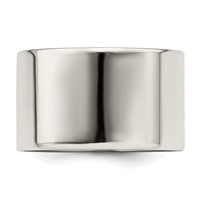 Sterling Silver 12mm Lightweight Flat Band - Size 5 view 4