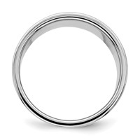 Sterling Silver Rhodium-plated 12mm Flat Band - Size 7 view 2