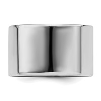 Sterling Silver Rhodium-plated 12mm Flat Band - Size 7 view 3