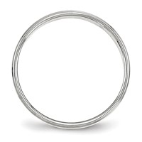 Sterling Silver 4mm Flat Band with Step Edge view 2