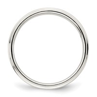 Sterling Silver 5mm Flat Band with Step Edge view 2