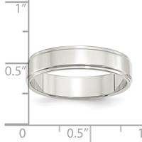 Sterling Silver 5mm Flat Band with Step Edge view 3