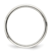 Sterling Silver 6mm Flat Band with Step Edge - Size 5 view 2