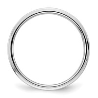 Sterling Silver Rhodium-plated 6mm Flat Band with Step Edge view 2