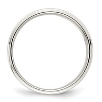 Sterling Silver 7mm Flat Band with Step Edge - Size 7 view 2