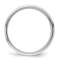 Sterling Silver Rhodium-plated 7mm Flat Band with Step Edge view 2