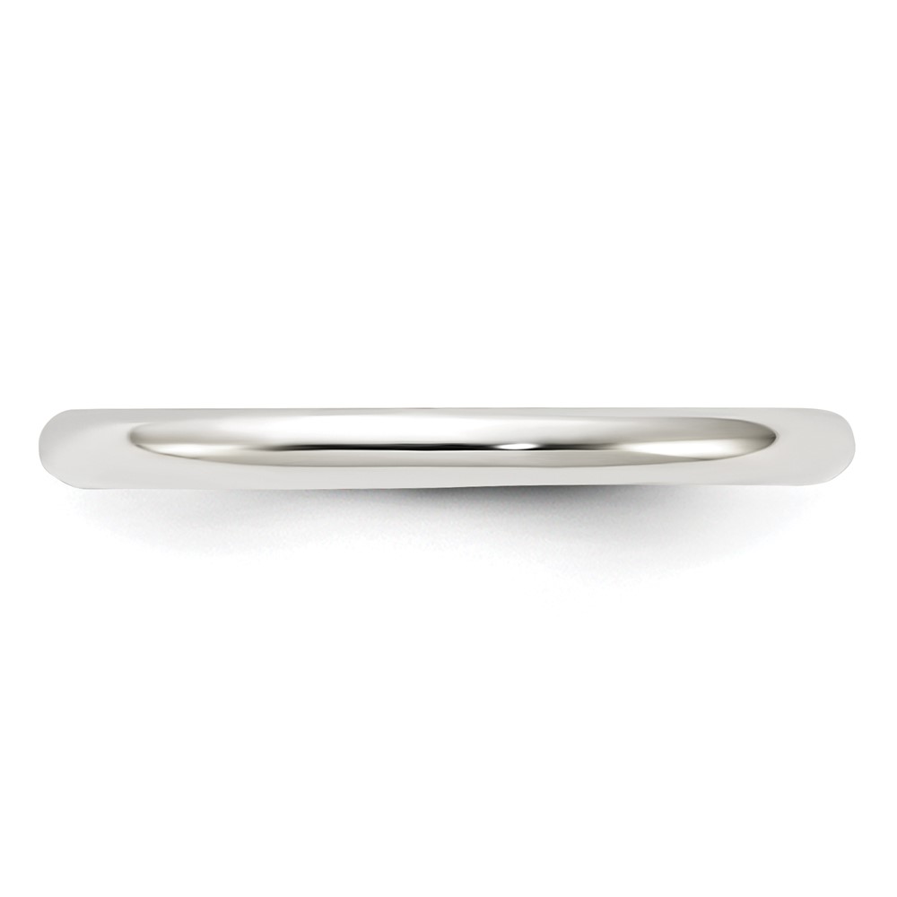 Sterling Silver 2mm Half Round Size 10 Band (QWH020-10)