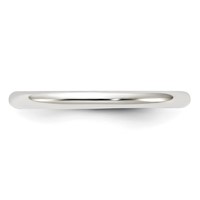 Sterling Silver 2mm Half Round Band - Size 4 view 3