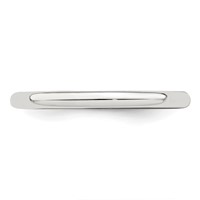 Sterling Silver 2mm Half Round Band - Size 4 view 5