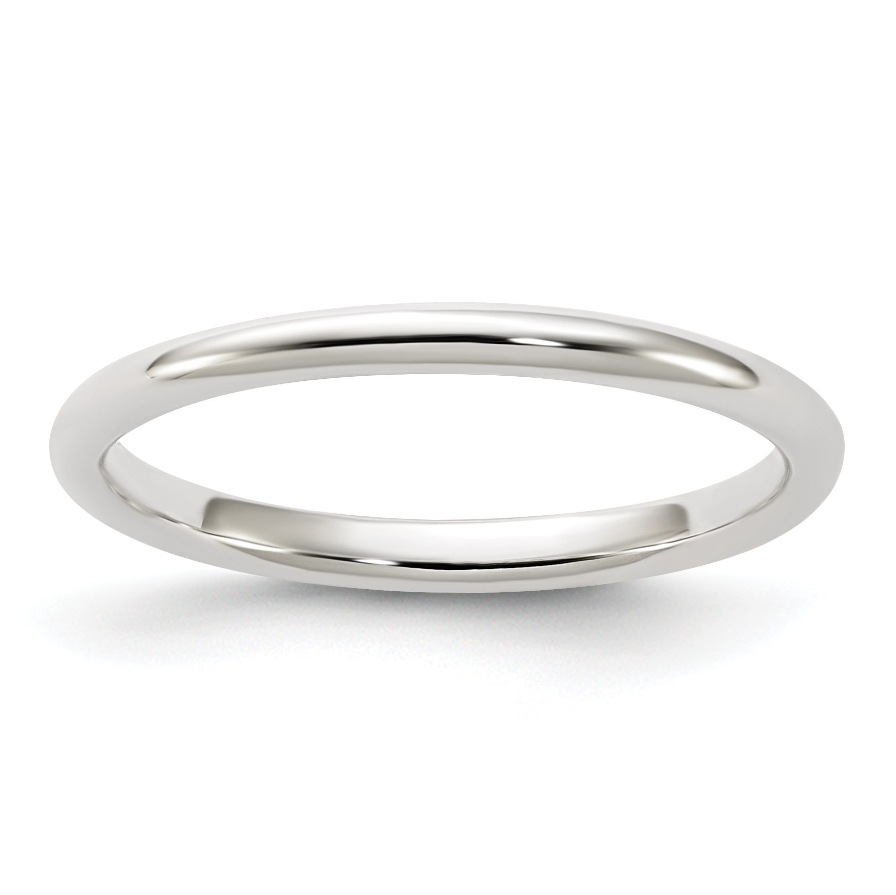 Sterling Silver 2mm Half Round Size 13 Band (QWH020-13)