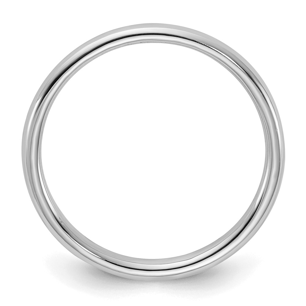 Sterling Silver Rhodium-plated 2mm Half-Round Size 6.5 Band (QWH020RH-6.5)