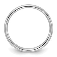 Sterling Silver Rhodium-plated 2mm Half-Round Band - Size 4 view 2