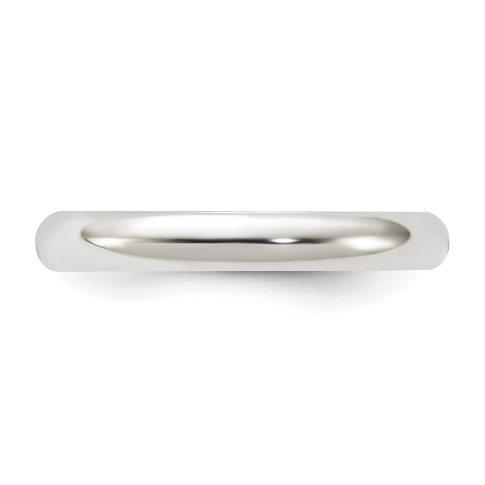 Sterling Silver 3mm Half Round Size 7.5 Band (QWH030-7.5)
