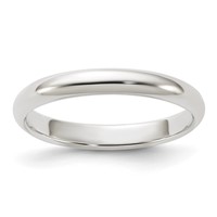 Sterling Silver 3mm Half Round Band - Size 4 view 1