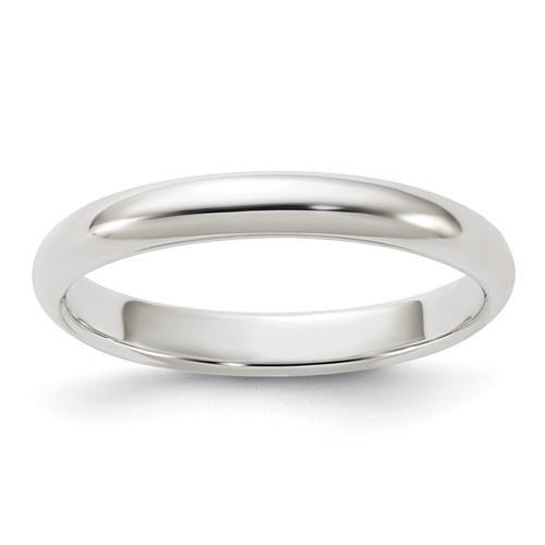 Sterling Silver 3mm Half Round Band, Size 4