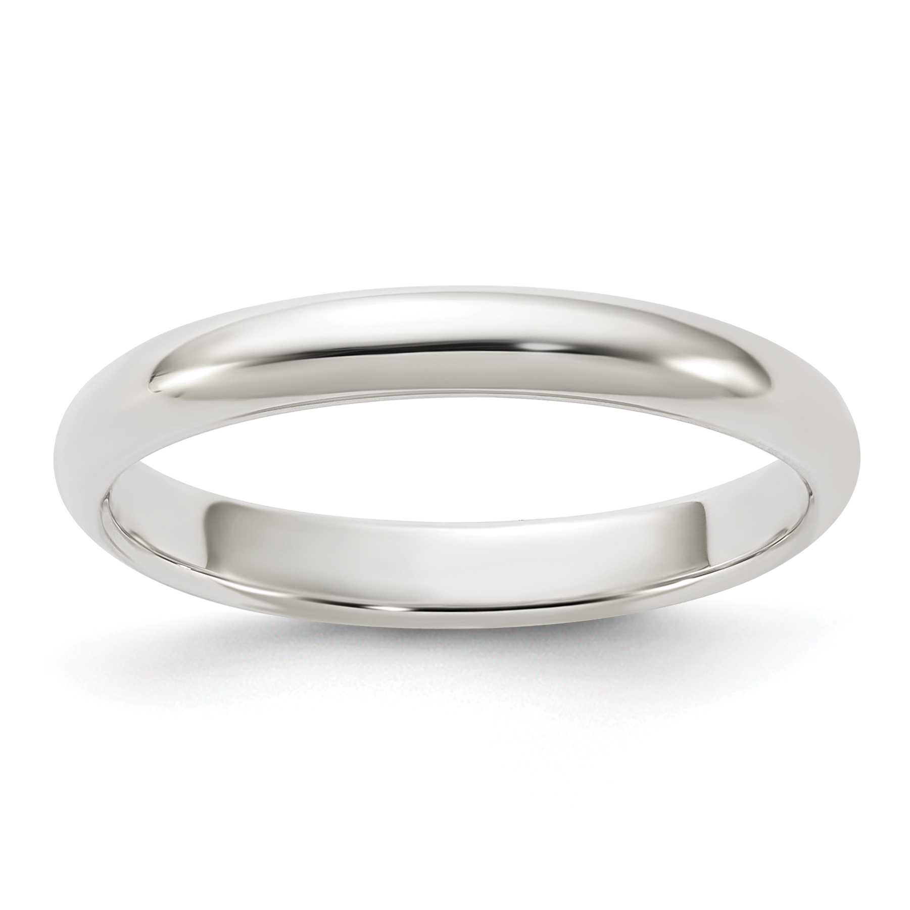 Sterling Silver 3mm Half Round Size 12.5 Band (QWH030-12.5)