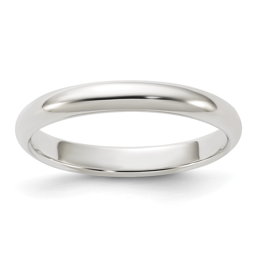 Sterling Silver 3mm Half Round Size 12.5 Band (QWH030-12.5)