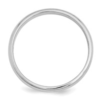 Sterling Silver Rhodium-plated 3mm Half-Round Band view 2