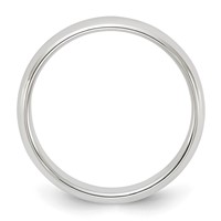 Sterling Silver 4mm Half Round Band - Size 4 view 2