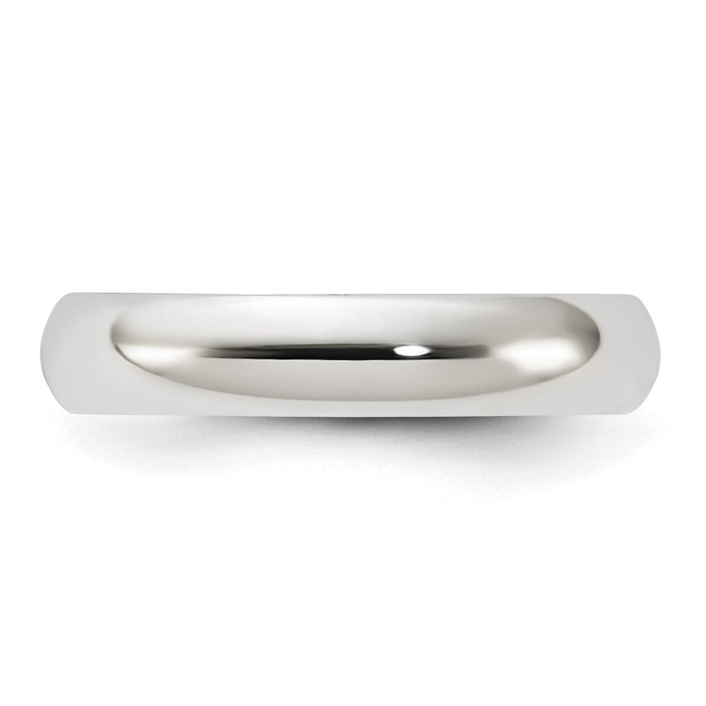 Sterling Silver 4mm Half Round Size 5 Band (QWH040-5)