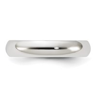 Sterling Silver 4mm Half Round Band - Size 4 view 3