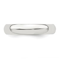 Sterling Silver 4mm Half Round Band - Size 4 view 5