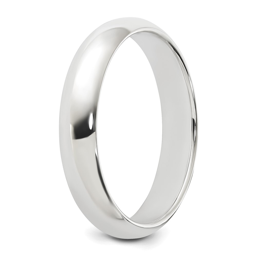Sterling Silver Rhodium-plated 4mm Half-Round Size 6 Band (QWH040RH-6)
