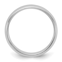 Sterling Silver Rhodium-plated 4mm Half-Round Band - Size 4 view 2