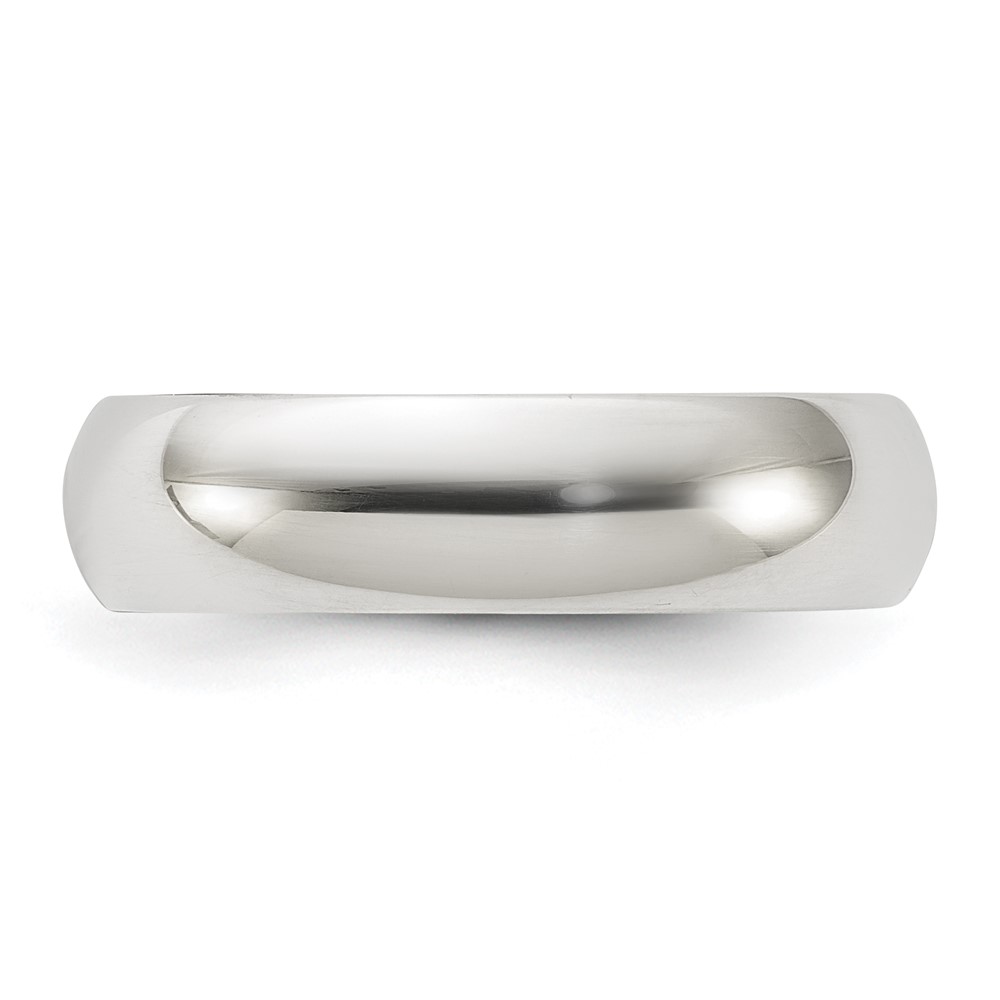 Sterling Silver 5mm Half Round Size 5 Band (QWH050-5)