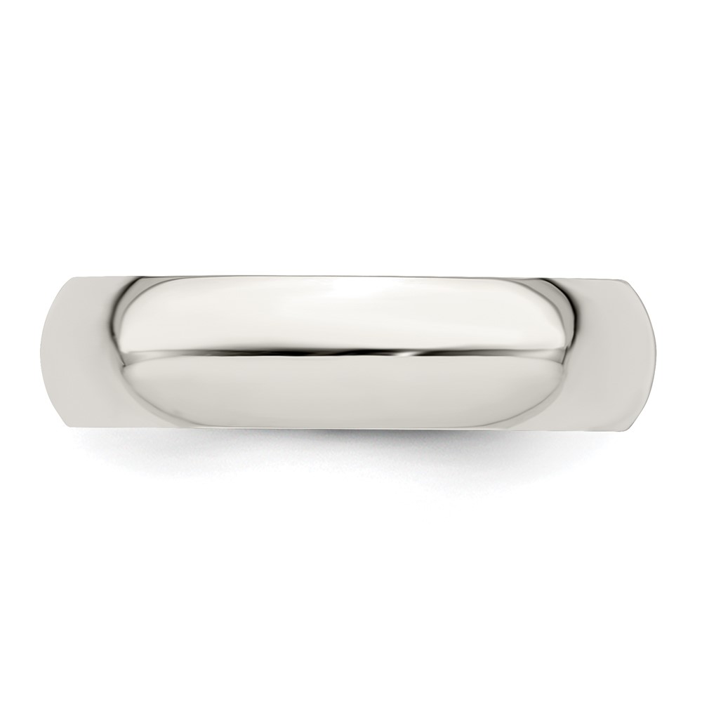 Sterling Silver 5mm Half Round Size 5 Band (QWH050-5)