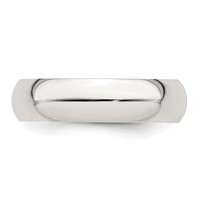 Sterling Silver 5mm Half Round Band view 5
