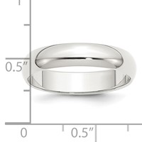 Sterling Silver 5mm Half Round Band view 4