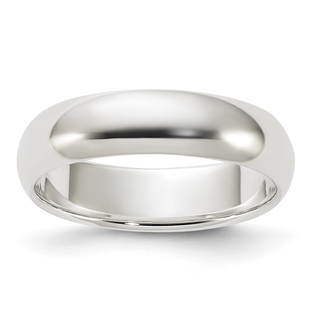 Sterling Silver 5mm Half Round Size 10 Band (QWH050-10)