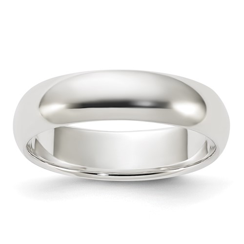 Sterling Silver 5mm Half Round Band, Size 4