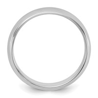 Sterling Silver Rhodium-plated 5mm Half-Round Band view 2
