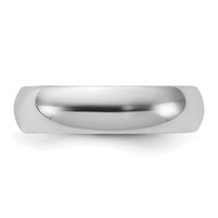 Sterling Silver Rhodium-plated 5mm Half-Round Band view 3