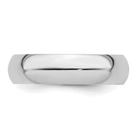 Sterling Silver Rhodium-plated 5mm Half-Round Band view 4