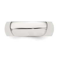 Sterling Silver 6mm Half Round Size 4 Band view 5