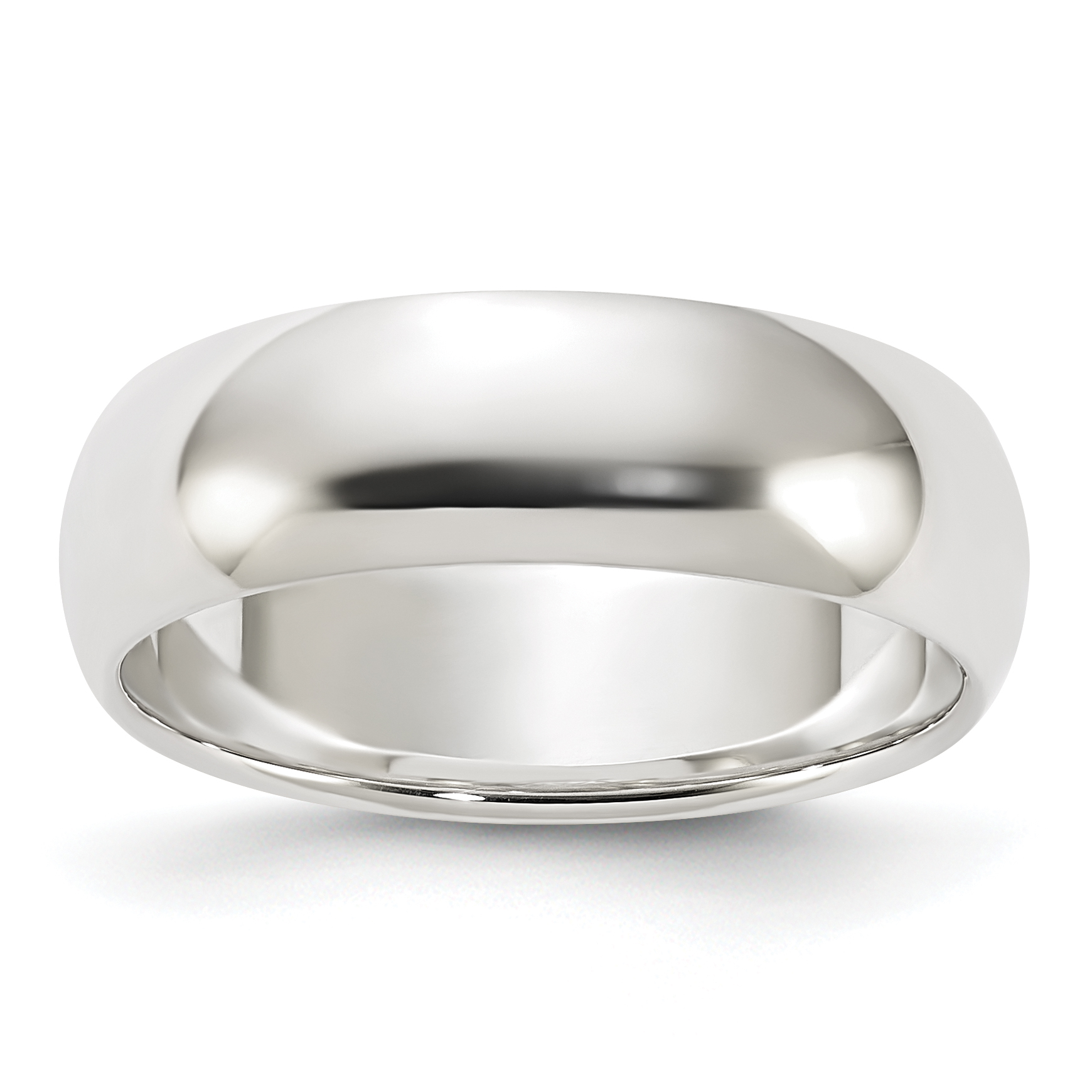 Sterling Silver 6mm Half Round Size 12.5 Band (QWH060-12.5)