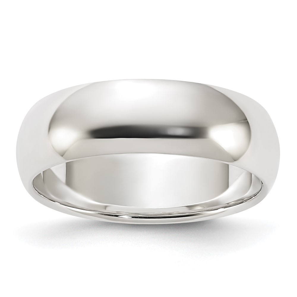 Sterling Silver 6mm Half Round Size 12.5 Band (QWH060-12.5)