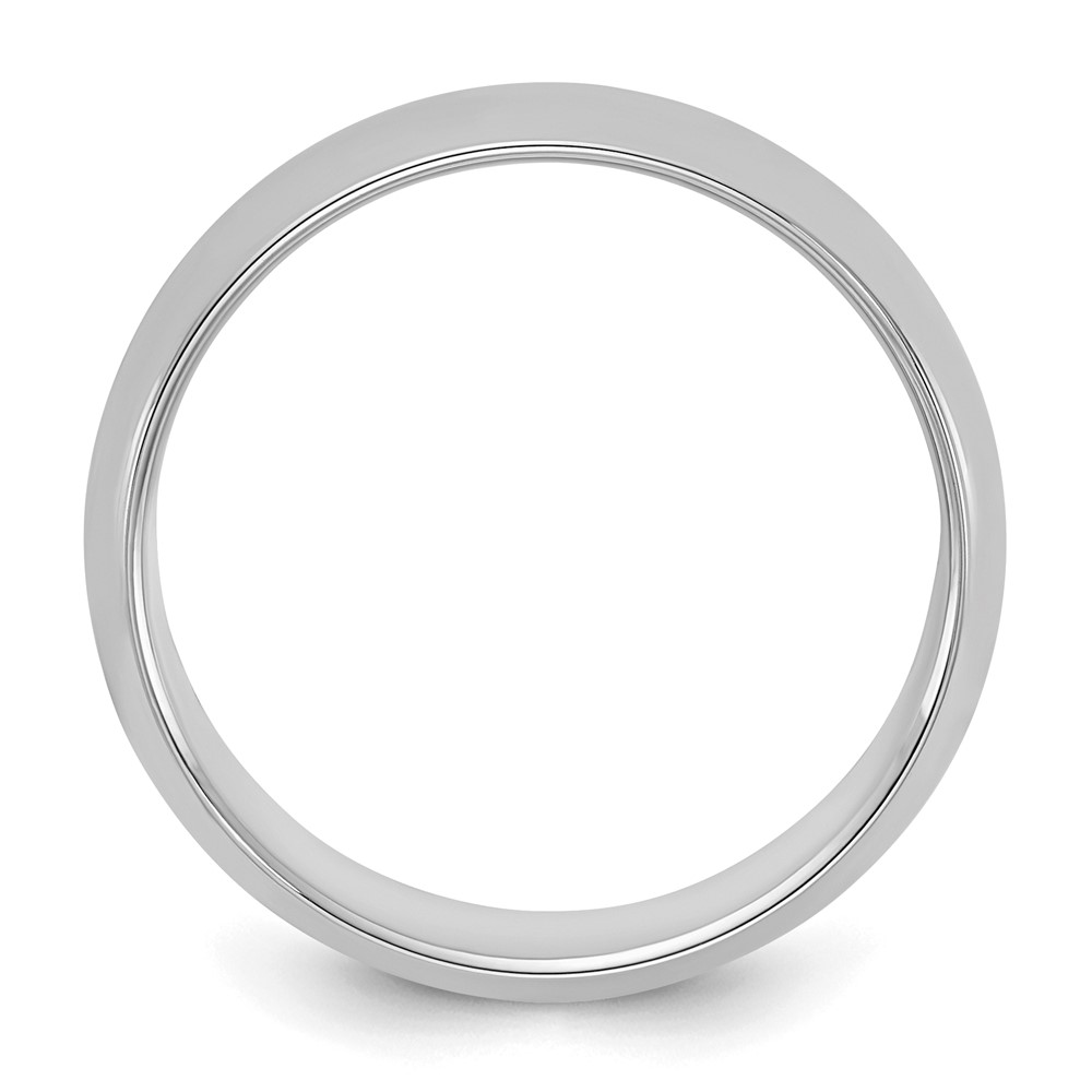Sterling Silver Rhodium-plated 6mm Half-Round Size 5 Band (QWH060RH-5)
